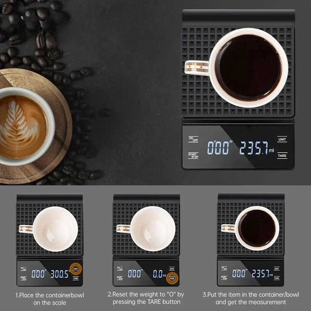 Kitchen Electronics Gadgets - Bilancia Elettronica Intelligente per Caffè, Bilancia